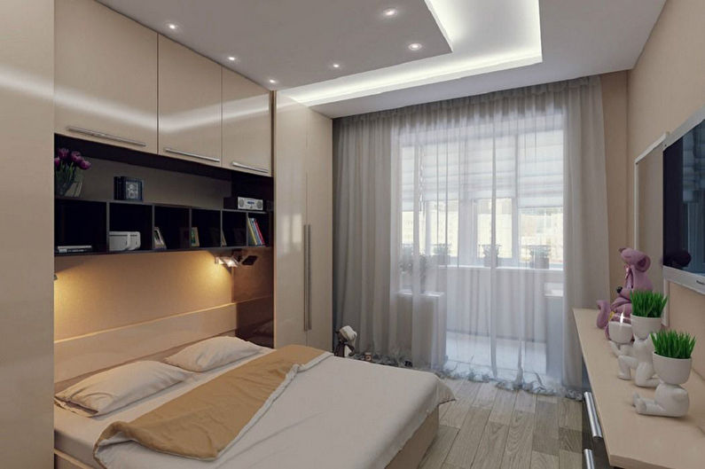 Dormitorio beige - foto de diseño de interiores