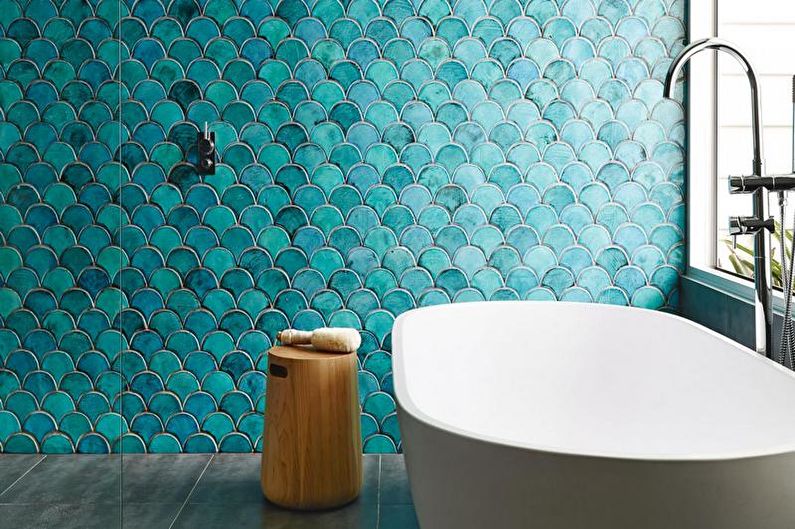 Turquoise Bathroom Design - Wall Decoration