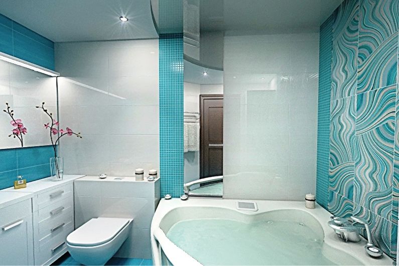 Salle de bain turquoise - photo de design d'intérieur