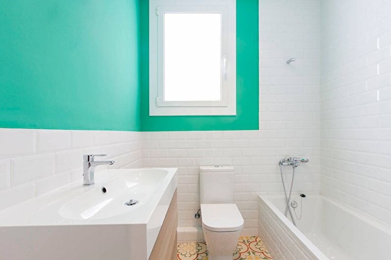 Baño turquesa - foto de diseño de interiores