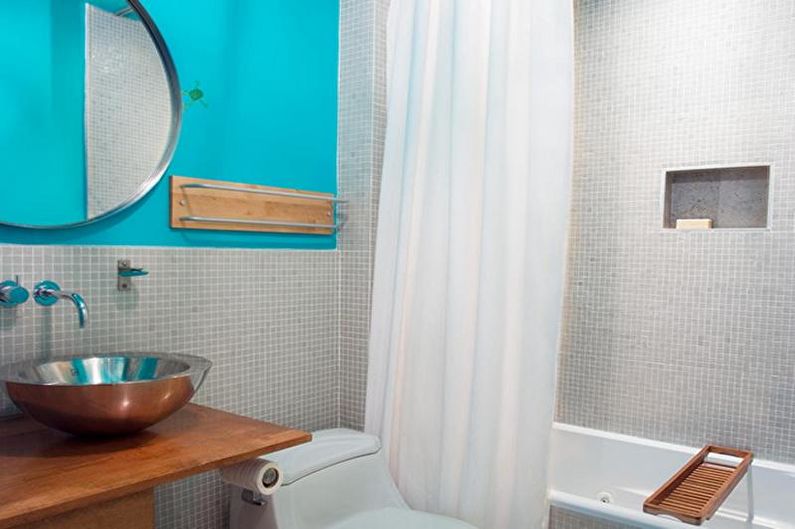 Salle de bain turquoise - photo de design d'intérieur