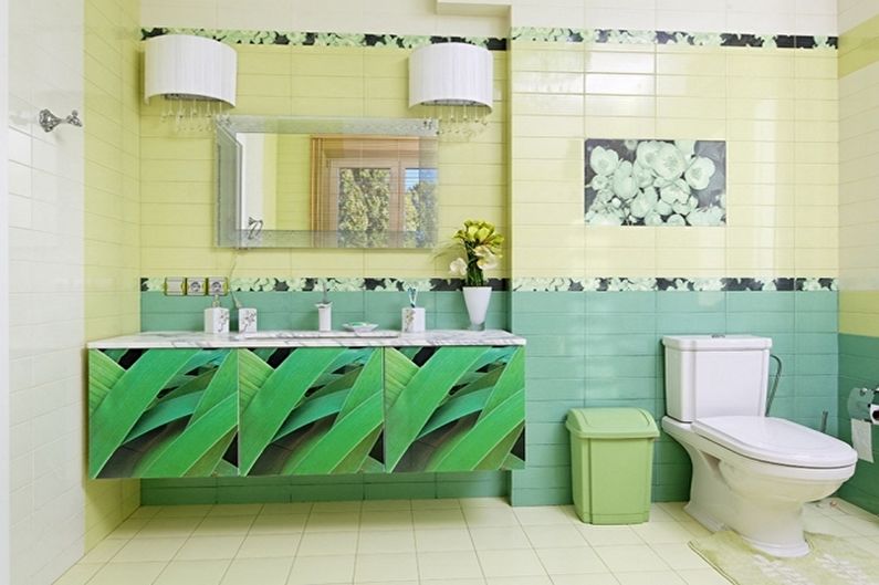 Salle de bain turquoise - photo de design d'intérieur