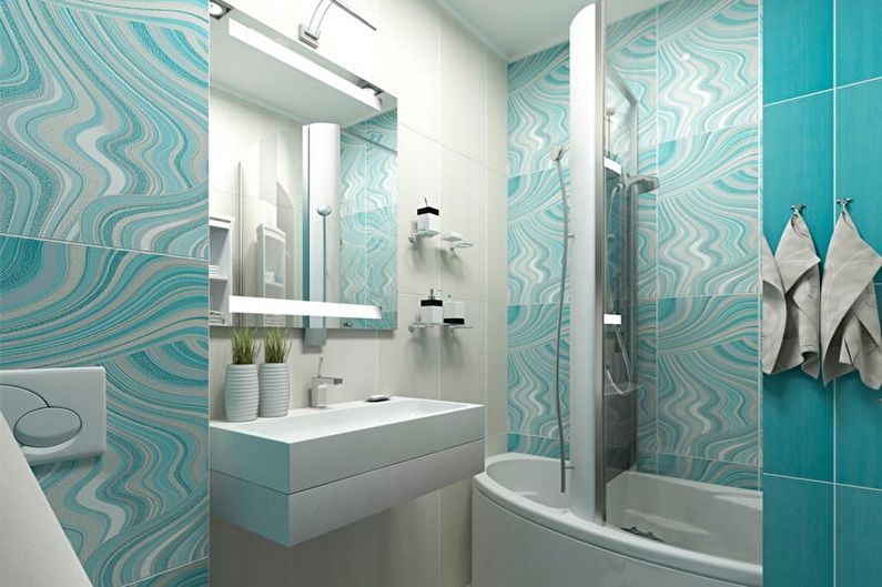 Baño turquesa - foto de diseño de interiores