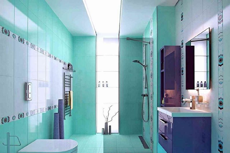 Baño turquesa - foto de diseño de interiores