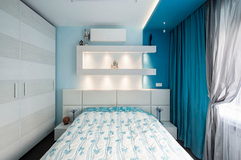 Minimalist Turquoise Bedroom - Interior Design