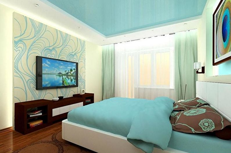 Design Chambre Turquoise - Finition Plafond