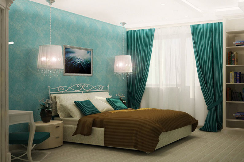 Turquoise slaapkamer Design - verlichting