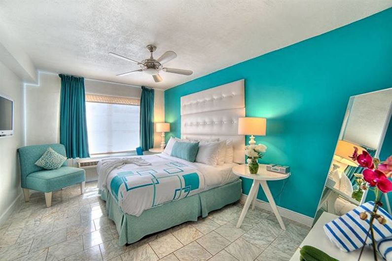 Chambre turquoise - photo de design d'intérieur