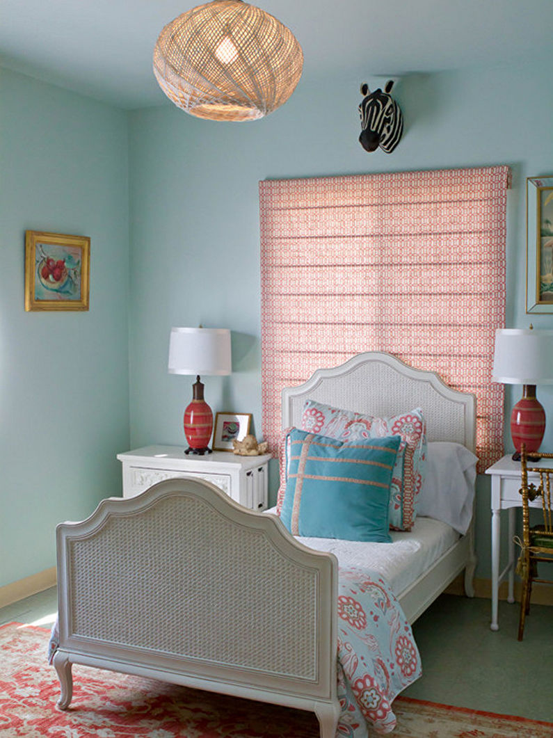 Chambre turquoise - photo de design d'intérieur