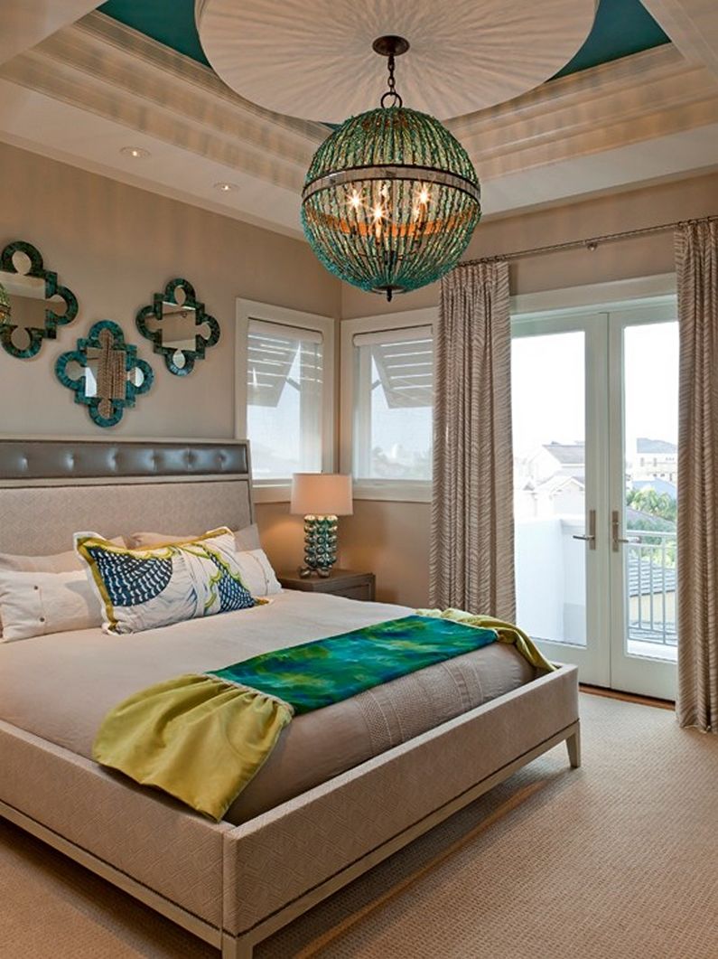 Turquoise bedroom - รูปภาพการออกแบบตกแต่งภายใน