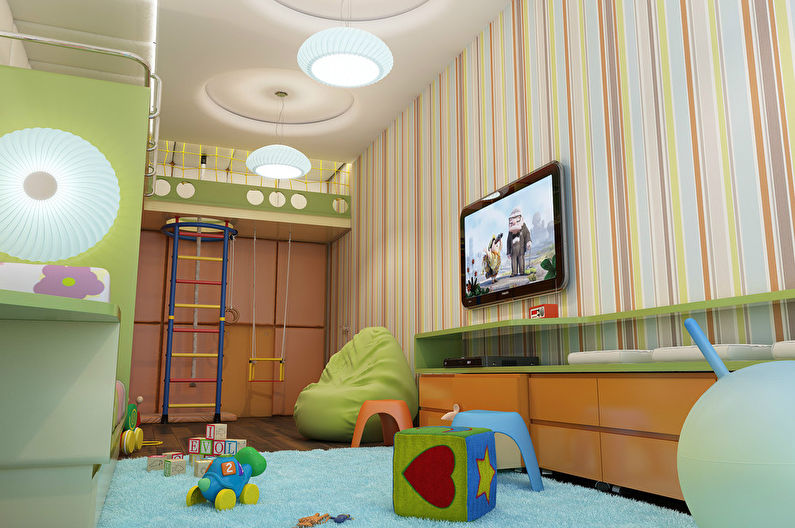 Bright Stripes: Children's Room voor een 4-jarig kind - foto 2