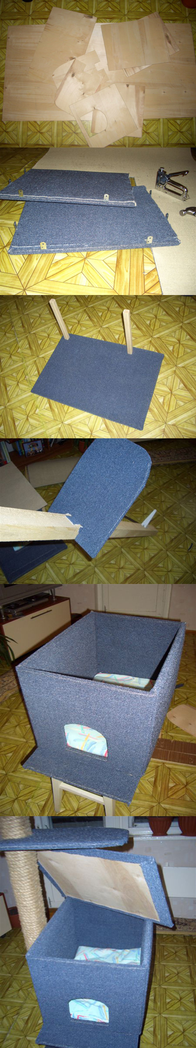 DIY macska ház - rétegelt ház