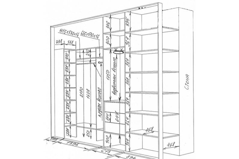 Armoire DIY intégrée - dimensions