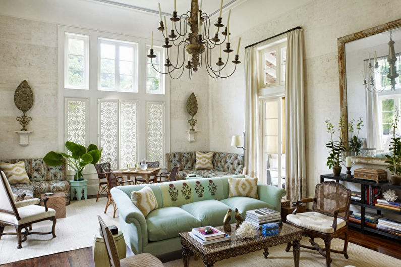 Sala de estar em estilo provençal - Design de interiores