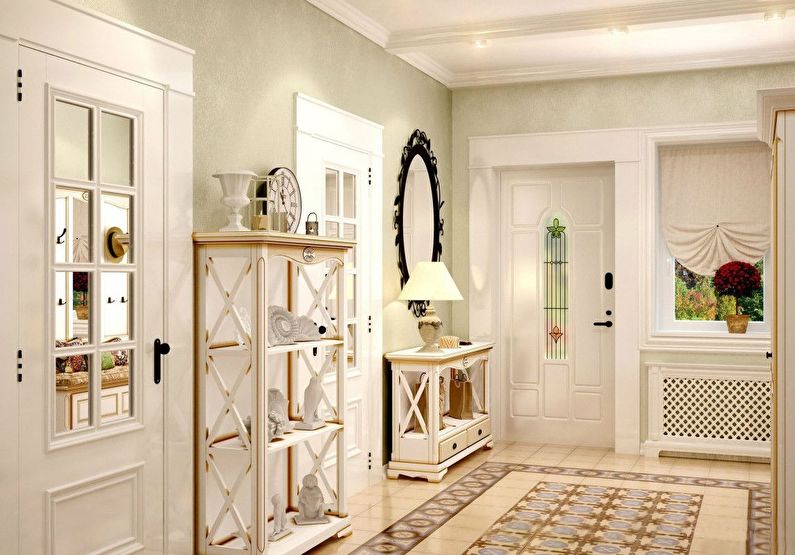 Corredor e corredor em estilo Provence - Design de Interiores