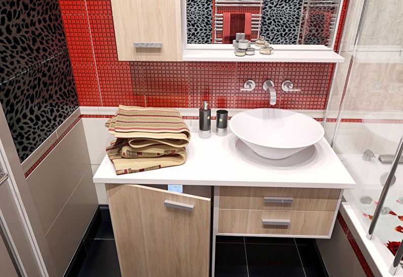 Bathroom design 4 sq.m. - Plumbing