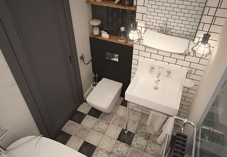 Design salle de bain 4 m² - finition du sol