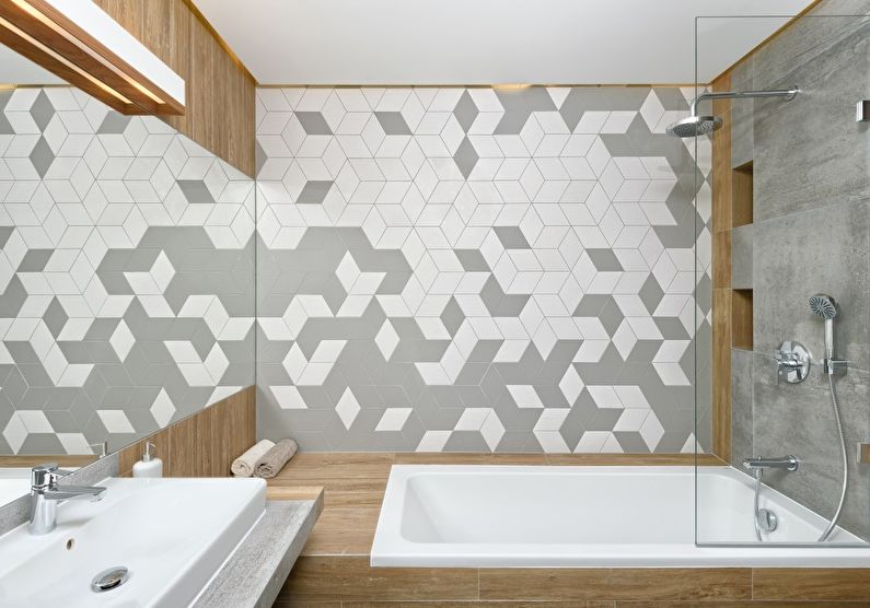 Diseño interior de un baño de 4 m2. - Foto