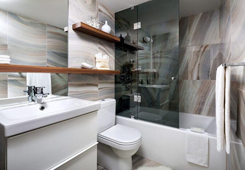 Diseño interior de un baño de 4 m2. - Foto