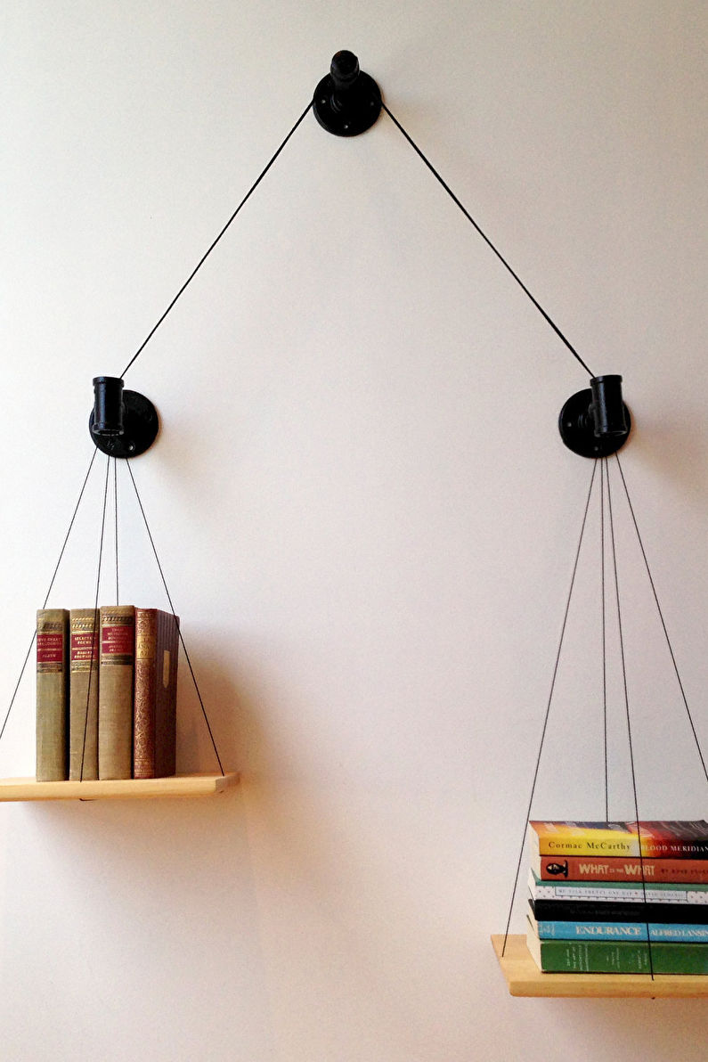 Hanging wall shelves