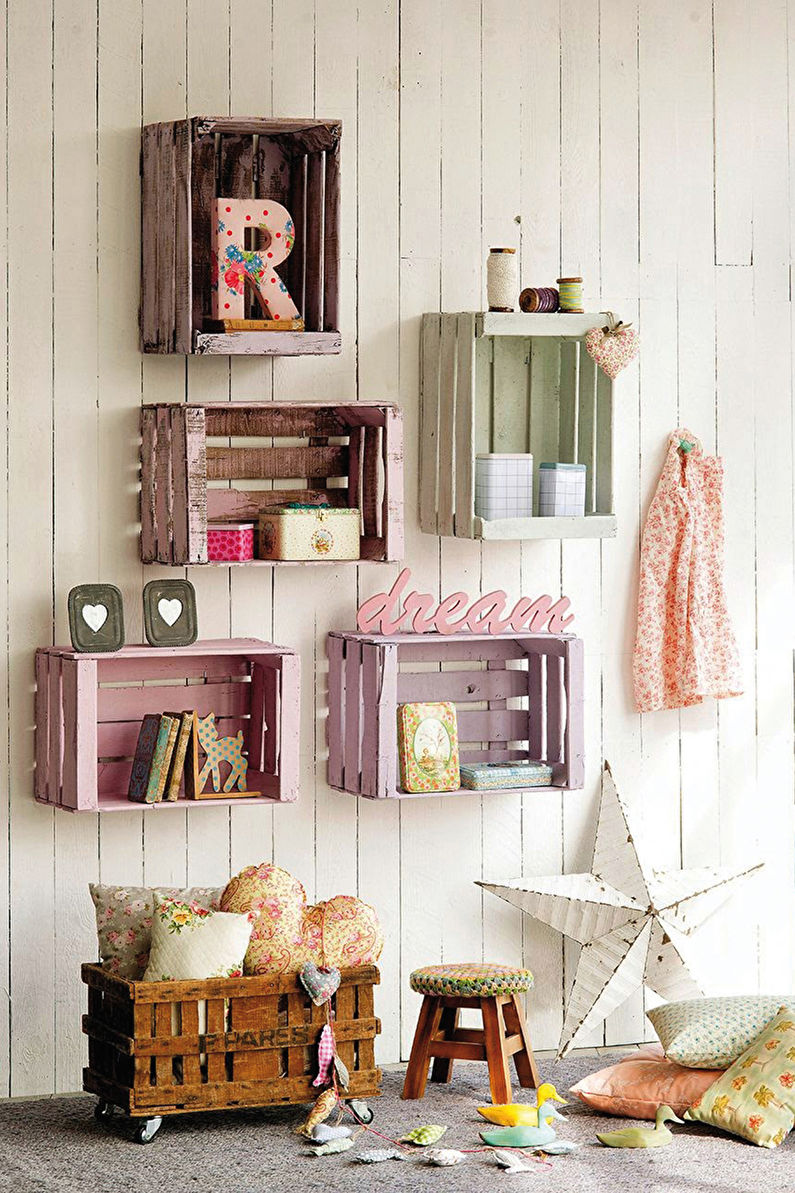 Wall shelves - Provence style interior