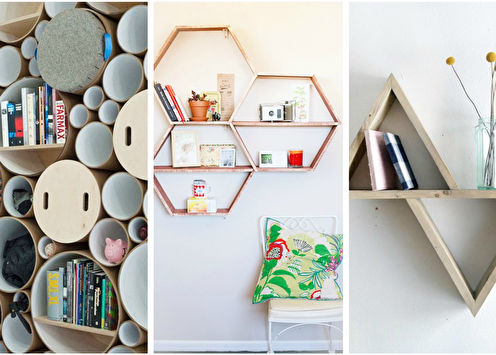 Estantes montados en la pared: 62 ideas originales