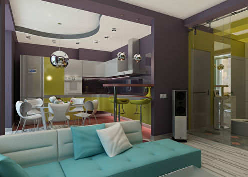 Design de l'appartement «Couleur et forme»