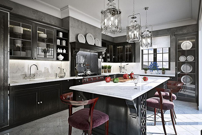 Black Kitchen Design - Φινίρισμα ποδιάς