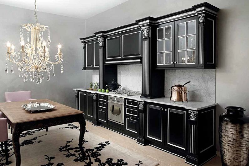 Cuisine noire - photo de design d'intérieur