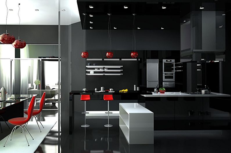 Cucina nera - foto di interior design