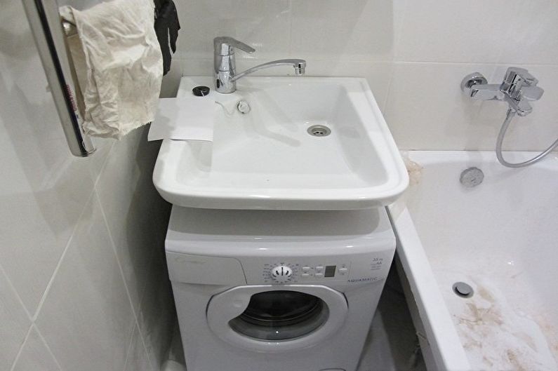 Sink over the washing machine - Disadvantages and difficulties