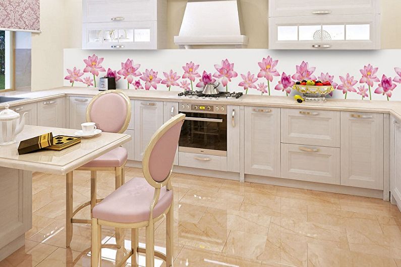 Pink Kitchen Design - Floor Finish