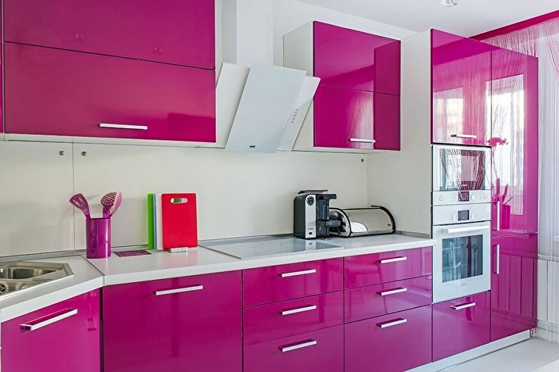 Roze keuken - interieur design foto