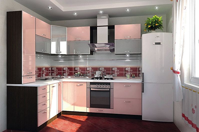 Roze keuken - interieur design foto