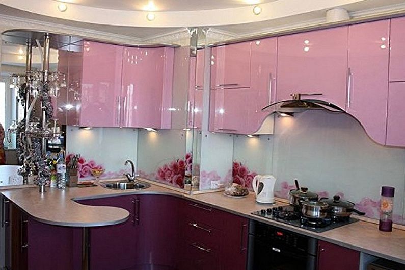 Roze keuken - interieur design foto