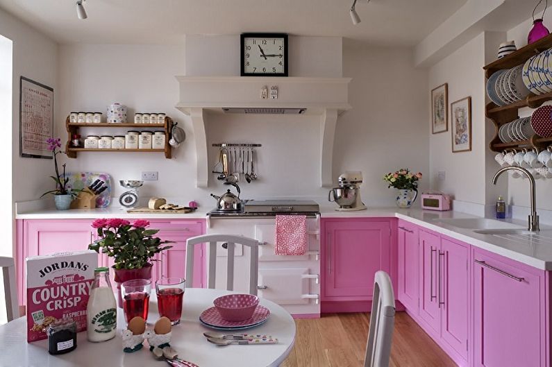 Roze keuken - interieur design foto