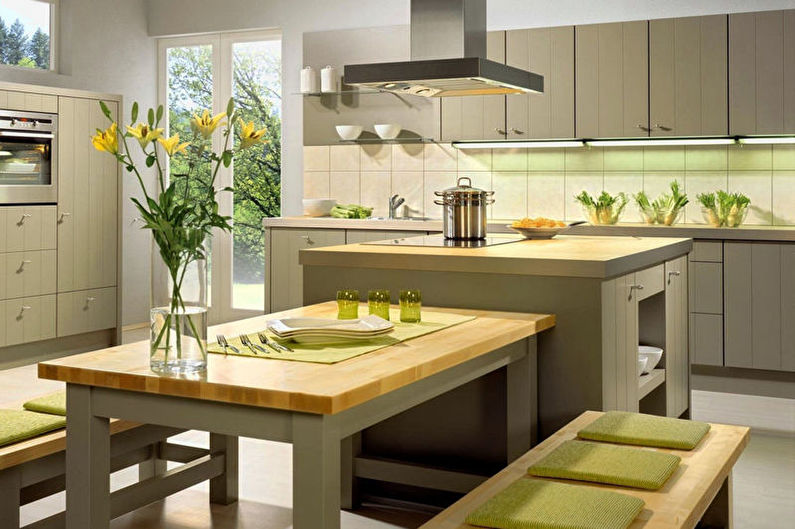 Green Kitchen Eco-Friendly - Diseño de interiores