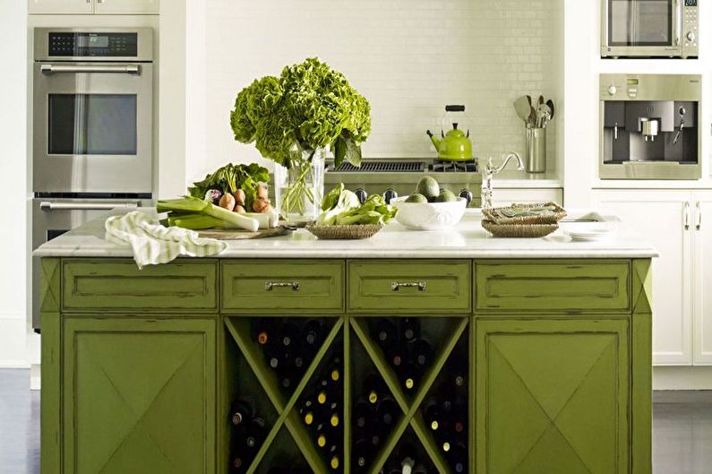 Diseño de cocina verde - Muebles