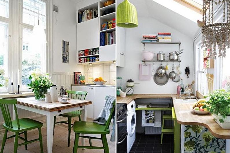 Green Kitchen Design - Decor and Lighting