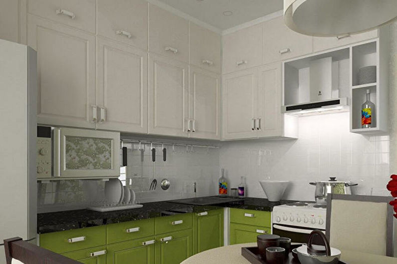 Cozinha verde - design de interiores