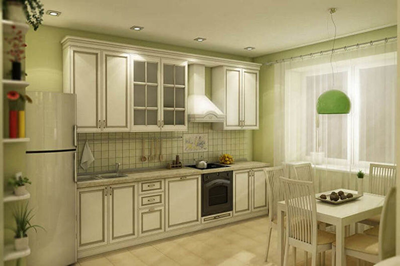 Cozinha verde - design de interiores