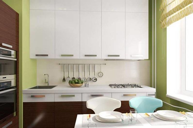 Green kitchen - interior design photo