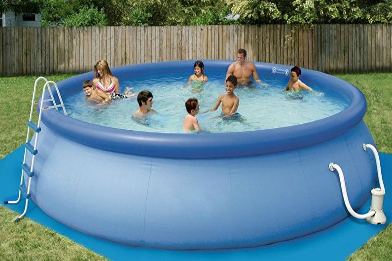 The inflatable pool for giving