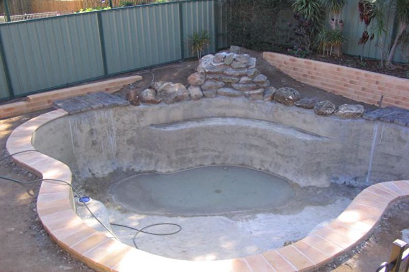 Piscina de hormigón de bricolaje