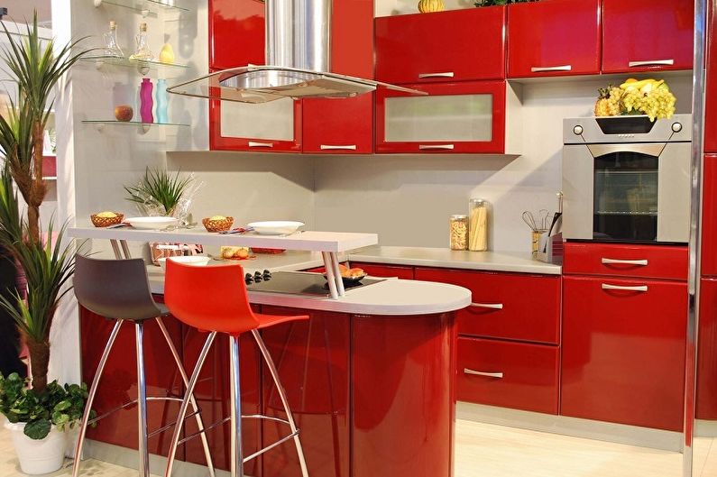 Set dapur untuk dapur kecil - foto