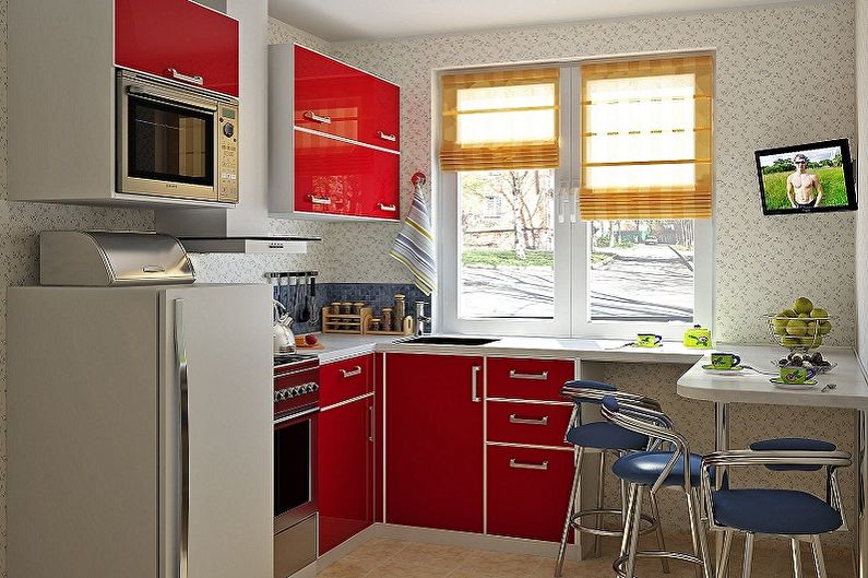 Set dapur untuk dapur kecil - foto