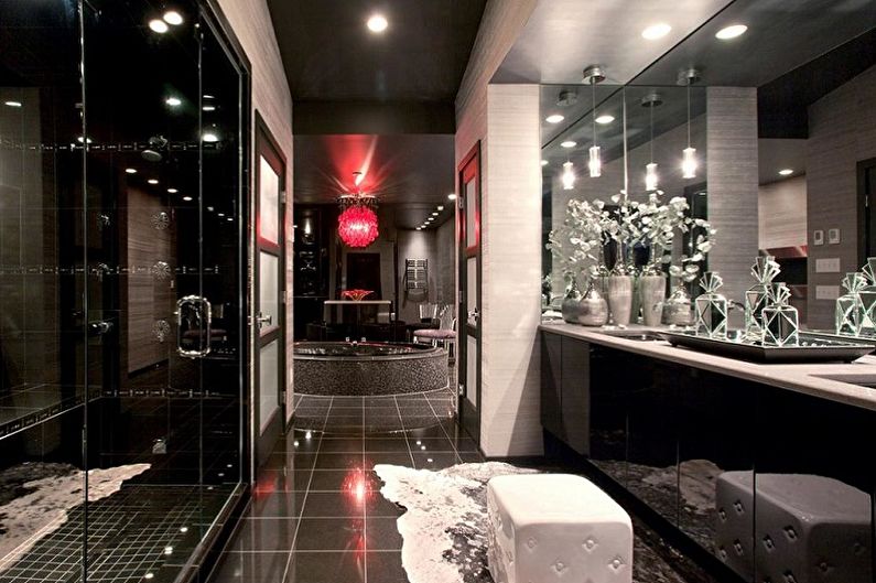 Black Bathroom Design - Decor and Lighting