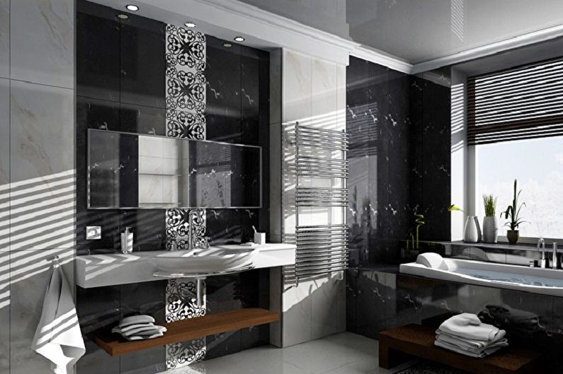 Banheiro preto - design de interiores