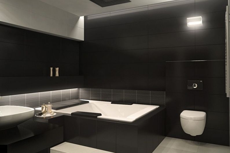 Banheiro preto - design de interiores