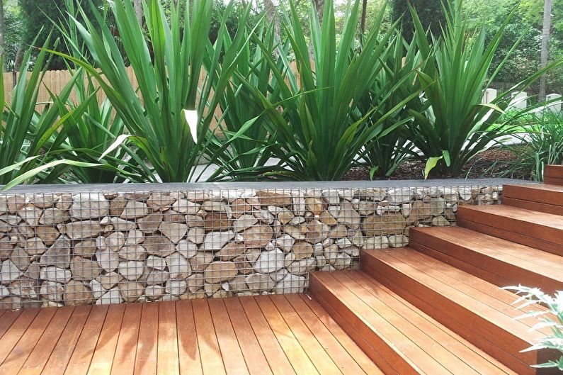 Gabions i landskapsdesign